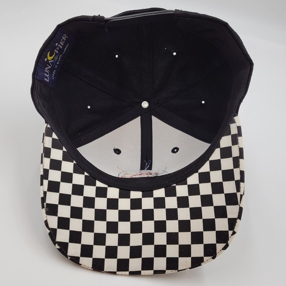 Gemutlichkeit 2000 German Car Embroidered Checkered Bill Snapback Trucker Hat - Picture 6 of 9